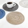 thumbnail image 4 of Clearance! Miyuadkai Placemats Washable Woven Vinyl Placemats for Dining Table Easy to Clean Plastic Placemats Placemat on Sale Blue, 4 of 8