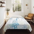 thumbnail image 4 of Coastal Blue Tapestry for Bedroom Wall Hanging Tapestry, Ocean Coral Starfish Jellyfish Seahorse Ceiling Backdrop Tapestries Poster Blanket Wall Decor for Teens Room Living Room Dorm 59" x 90", 4 of 8