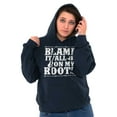 thumbnail image 3 of Blame It On My Roots Country Music Unisex Plus Fleece Graphic Hoodie Brisco Brands 3X, 3 of 4