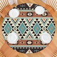 thumbnail image 2 of Stretchable Floral Print Bohemian Tablecloth - Elastic Hem Round Table Cover for Indoor Outdoor - Fits 52 to 56 Inch, 2 of 7