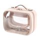 thumbnail image 2 of Bolsa de maquillaje transparente, bolsa de maquillaje, organizador portátil de PVC con bolsillos transparentes Rosa, 2 of 8