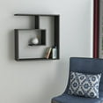 thumbnail image 2 of Ada Home Decor Furniture 29.53" 2 Tier Anthracite Woodstock Modern Wall Shelf, 2 of 3