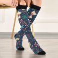 thumbnail image 5 of FREEAMG Colorful Flowers Compression Socks for Women and Men, 1 Pair, 5 of 7