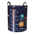 thumbnail image 2 of Xecao Solar System Print Laundry Hamper Basket,designed for Blanket Storage and Nursery Clothes in the Bedroom, 2 of 8