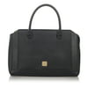 Pre-Owned MCM Nuovo Satchel Calf Leather Black