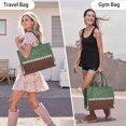 thumbnail image 6 of Large Capacity Tote Bag,Green and Brown Football Stitch Pattern Handbag Fashion Luxury Tote Bag,15.7"x13"x 5.1" Inches,Laptop Compatible, 6 of 6