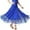 Blue, variant on Elegant Ballroom Latin Dance Party Long Swing Tiered Skirt for Women