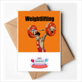 thumbnail image 1 of eu weightlifting ancient Happy Birthday Greeting Cards Envelopes Blank, 1 of 3