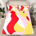 thumbnail image 2 of jejeloiu Minimalist Geometric Artwork Twin Sheet Sets,Colorful Stripes Line Bedding For Kids 3 Pieces, 2 of 7