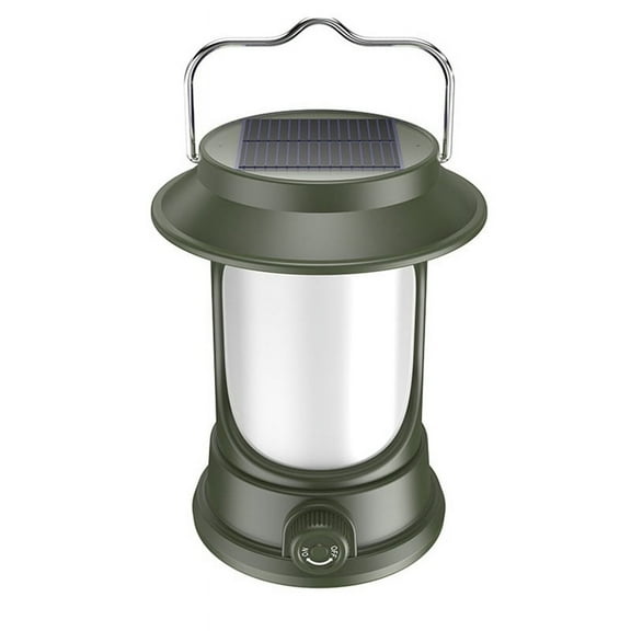 LED Rechargeable Camping Lantern, Rotary Dimming Solar Light Weight Lanterns for Power Outages, Home
