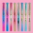 thumbnail image 4 of Fountain Pen Metallic Color Pen Body Piston-Filled Visible Window 0.5mm for for Kid Practici, 4 of 6