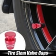 thumbnail image 2 of 4pcs Red Tire Stem Valve Caps Wheel Valve Covers Car Dustproof Cup Shaped Tire Cap, 2 of 6