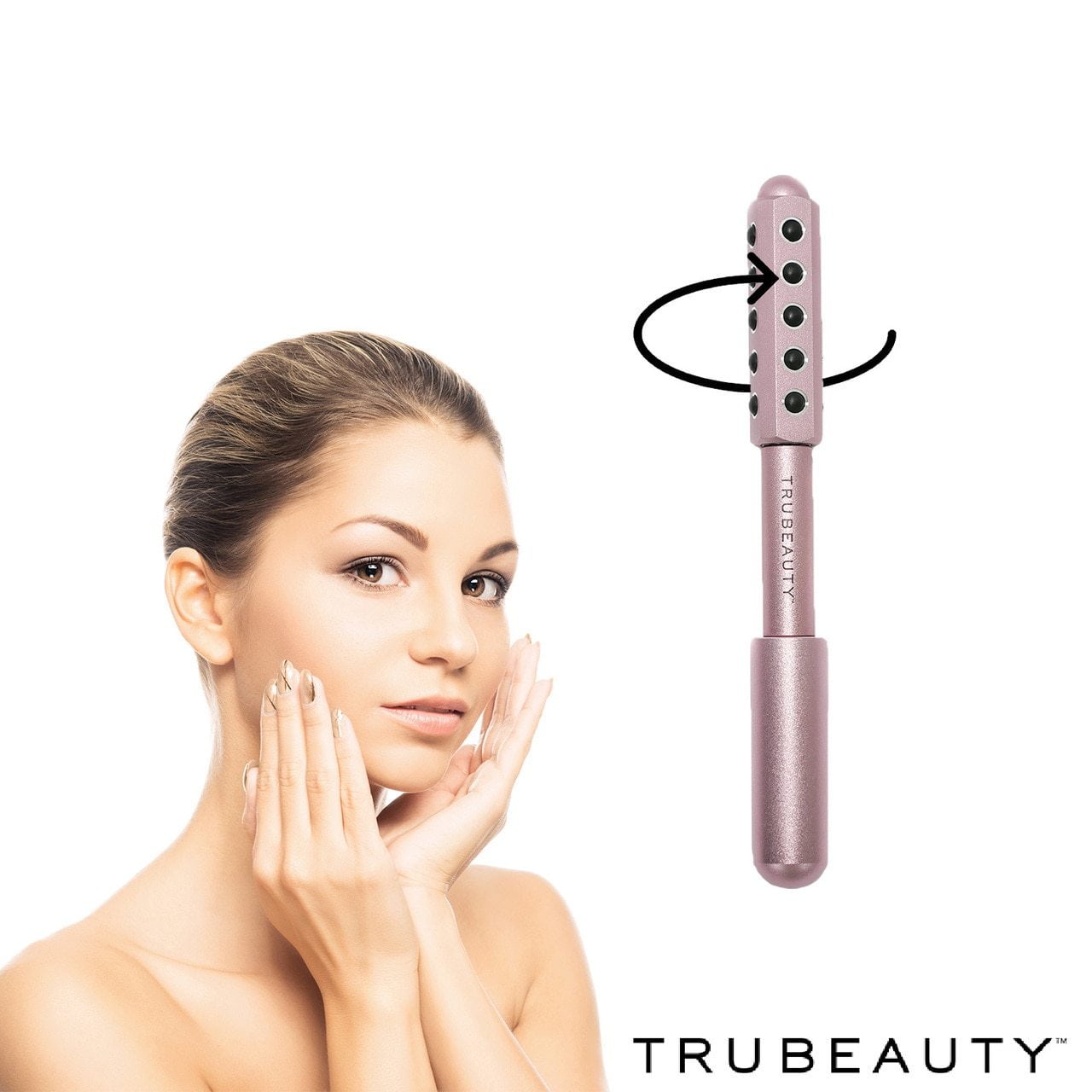 Tru Beauty Facial Massaging Derma Roller Pink