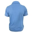 thumbnail image 6 of Men's Cotton Polo Shirts Short Sleeve Casual Summer Shirts Classic Collared Golf Shirt with Pocket Light Blue, 6 of 7