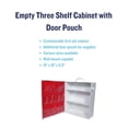 thumbnail image 4 of MMBM Empty Three Shelf Metal First Aid Cabinet, Wall Mount, with Door Pouch, White, 1 Piece, 4 of 4