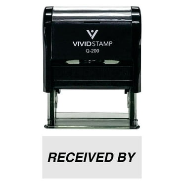 Vivid Stamp Received By Self-Inking Office Rubber Stamp (Black) - Medium