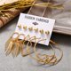 thumbnail image 1 of Pendientes para mujer, regalos para mujer, 6 piezas de pendientes estilo punk, pendientes de aleación, joyería adecuada para mujeres y hombres, regalos, pendientes punk., 1 of 5