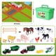 thumbnail image 2 of Juego de juguetes de granja y tapete de juego de actividades para niños con tractores, animales y tapete de juego grande, juguetes interactivos de aprendizaje temprano para niños y niñas pequeños: gra, 2 of 5