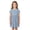 Sky Blue, variant on Girls Cotton Linen Dress Oversized Short Sleeve Crewneck Dress Casual Loose Dress with Pockets