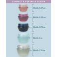 thumbnail image 3 of Bliss Travel Jars Set - 5 Piece Refillable Travel Size Containers with Lid and Spatula for Toiletries, Liquid, Creams, 3 of 7