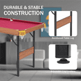 thumbnail image 5 of SUGIFT 54" Foldable Pool Table, Portable Folding Billiard Table, Indoor Pool Arcade Game Table Red, 5 of 6