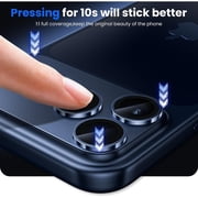 SaharaCase ZeroDamage Titanium Camera Lens Protector for iPhone 17 Pro Max 2/Pack Deep Blue