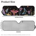 thumbnail image 3 of POLERO Butterfly Flower Night Automotive Sunshade Comes with Storage Bag, Keep Car Interior Cool,Universal Windshield Sun Shade Fit for Cars, Off-road Vehicle, Trucks, SUV (52.95x16.14 inch), 3 of 7