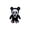 Ghost Face Scary Bear Stuffed Animals - Black, variant on Halloween Clown Bear Stuffed Animals Plush Toys, 15 Inch Sitting Clown Bear Plushie Pillow for Halloween Decorations, Terrors Soft Toys Figure Gift Collection for Halloween Party Favors