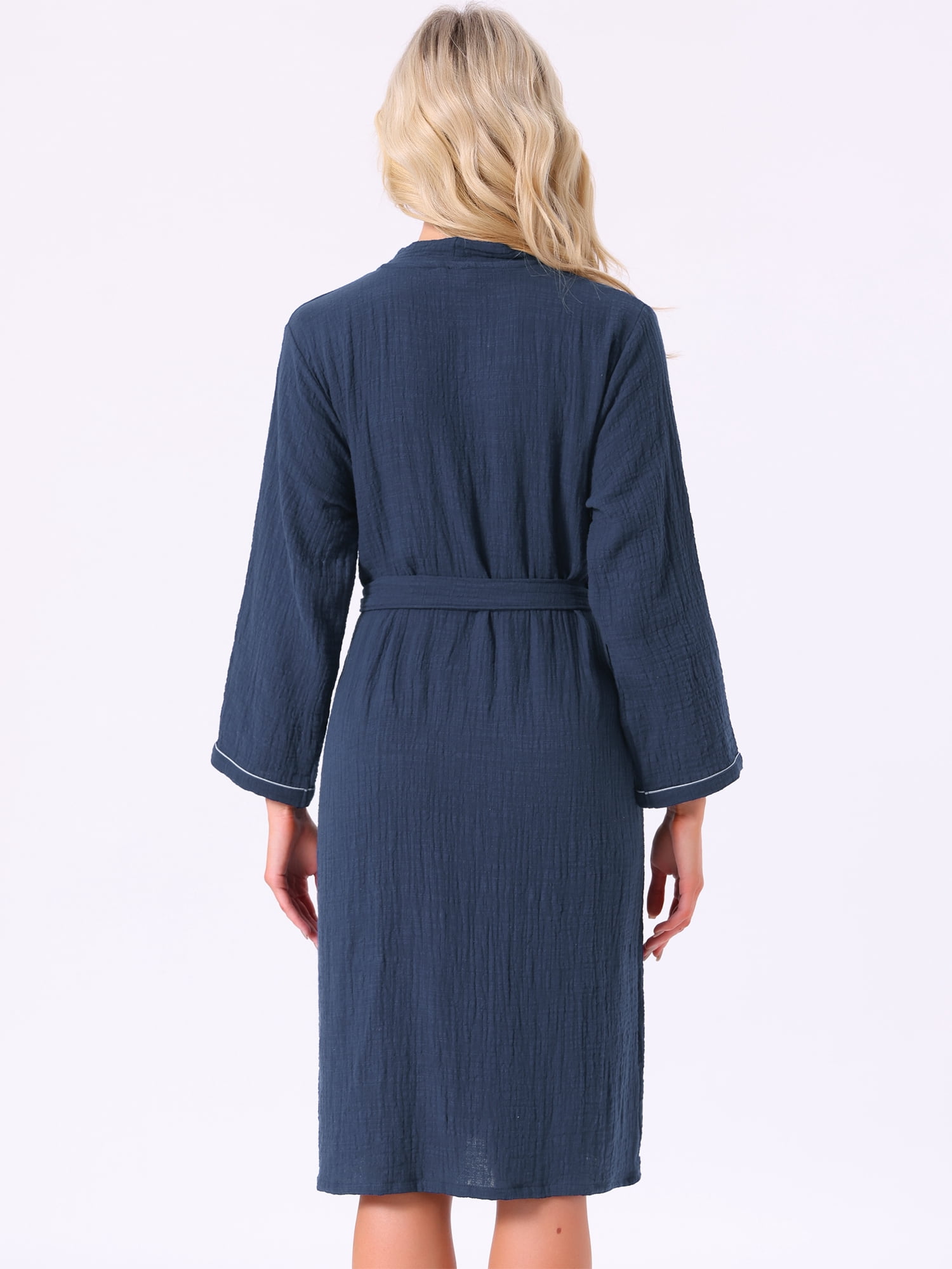 DARING DIVA Women's 100% Cotton Soft Long Sleeves Casual Loungewear S Navy