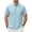 Light Blue, variant on Men's Shirts Round Neck Short Sleeve Solid Color Pullover T-Shirt with Split Hem, Casual Fashionable