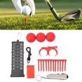 thumbnail image 1 of 6 in 1 Golf Accessory Bag PU Leather Large Capacity Brown Classic Golf Essentials Storage Case, 1 of 7