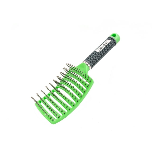 Zabolight Green Professional Curved Vented Styling Hair Brush for Fast Drying Hair  Detangling