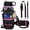 Pink and Black, variant on Spacetrony Neoprene Water Bottle Sleeve with Phone & Keys Pockets – Fits 12–32 oz Cylindrical Bottles – Hands-Free Crossbody & Shoulder Strap Bag – Black and Pink