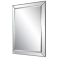 thumbnail image 1 of 39 Inch Wood Mirror, Mirrored Frame, Beveled Panels, Silver, 1 of 1