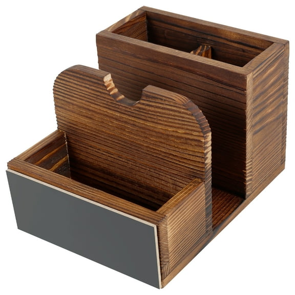 Napkin Salt and Pepper Holder Vintage Wooden Napkin Holder Stand with Salt and Pepper Shakers Caddy for Farmhouse Kitchen Dining Room