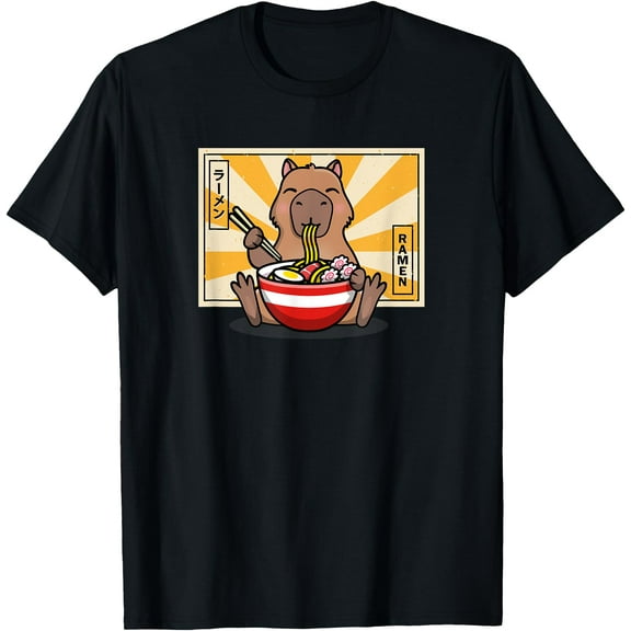 Capybara Ramen Japanese Lover Unisex T-Shirt for Men Women Kids Toddler