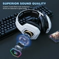thumbnail image 4 of Auriculares Inalámbricos para Juegos PS5/PS4/PC/Mac/Switch, Auriculares Supraaurales para Juegos 2,4 G/bluetooth 5.3 con Micrófono con Cancelación de Ruido, Sonido Envolvente 7.1, Batería de 60 H, Luces RGB, 4 of 10