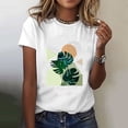 thumbnail image 2 of Blusa informal de manga corta con cuello redondo y estampado de verano a la moda para mujer Pompotops hkajfhjk468278, 2 of 6