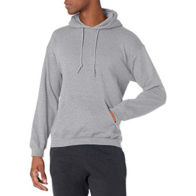 Gildan Men's Fleece Hooded Sweatshirt, Style G18500, Sport Grey, Medium