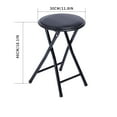 thumbnail image 2 of Homycasa Black Folding Chairs Set of 2 PVC Seat Metal Frame, 2 of 6