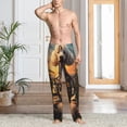 thumbnail image 4 of Bingfone Flower Field Poodle Mens All Over Print Sleep Pajama Pants-Small, 4 of 5