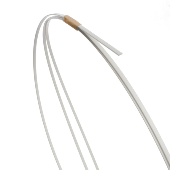 StewMac White Plastic Binding, .010" x .075" (.25mm x 1.90mm) - 4 pack