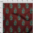 thumbnail image 2 of oneOone Georgette Viscose Fabric Leaves & Floral Block Printed Craft Fabric BTY 42 Inch Wide, 2 of 6