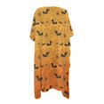 thumbnail image 2 of HELLHERO Polyester Long Kimono Swimsuit Cover Up for Beach Loose Half Sleeve Spiderweb Halloween, 2 of 6