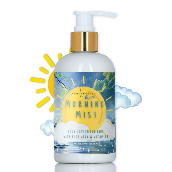 Morning Mist Kids Natural Body Lotion – Gentle Hydration for Sensitive Skin, 8 fl oz by LatherGreen