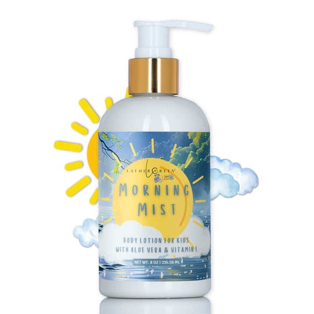 Morning Mist Kids Natural Body Lotion – Gentle Hydration for Sensitive Skin, 8 fl oz by LatherGreen