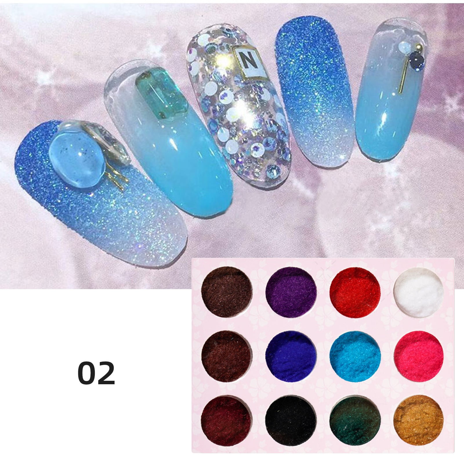  BASEMMAHER 2 Colors Christmas Black White Dust Sugar Nail  Glitter Powder Shiny Diamond Shining Effect Powder Superfine French  Iridescent Snow Candy Coat Nails Sweater Manicure Decorations DIY Crafts :  Beauty 