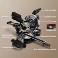 thumbnail image 4 of WOODSTARTER Cordless Sliding Miter Saw, Brushless, 4200 RPM, Battery & Charger Included, 4 of 7