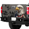 thumbnail image 3 of Lotusprinthandmade America Flag Veteran Eagle Tailgate Wrap 2 Sizes (26"x66"), veteran themed tailgate wrap, 3 of 5