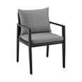 thumbnail image 3 of Armen Living Cayman Outdoor Patio 5-Piece Dining Table Set in Aluminum with Grey Cushions, 3 of 6